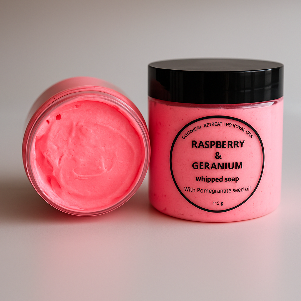 Raspberry & Geranium Whipped Soap | Vegan Handmade – HB Royal Retreat