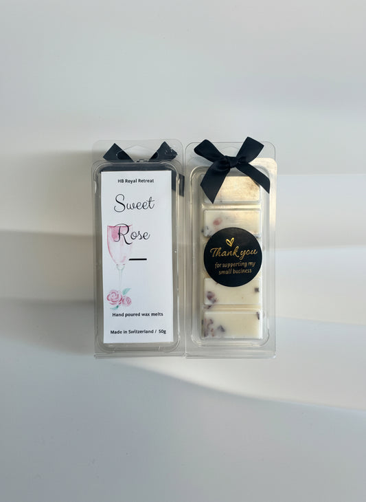Sweet Rose Wachsmelt – Handgemachtes veganes Duftmelt | HB Royal Retreat