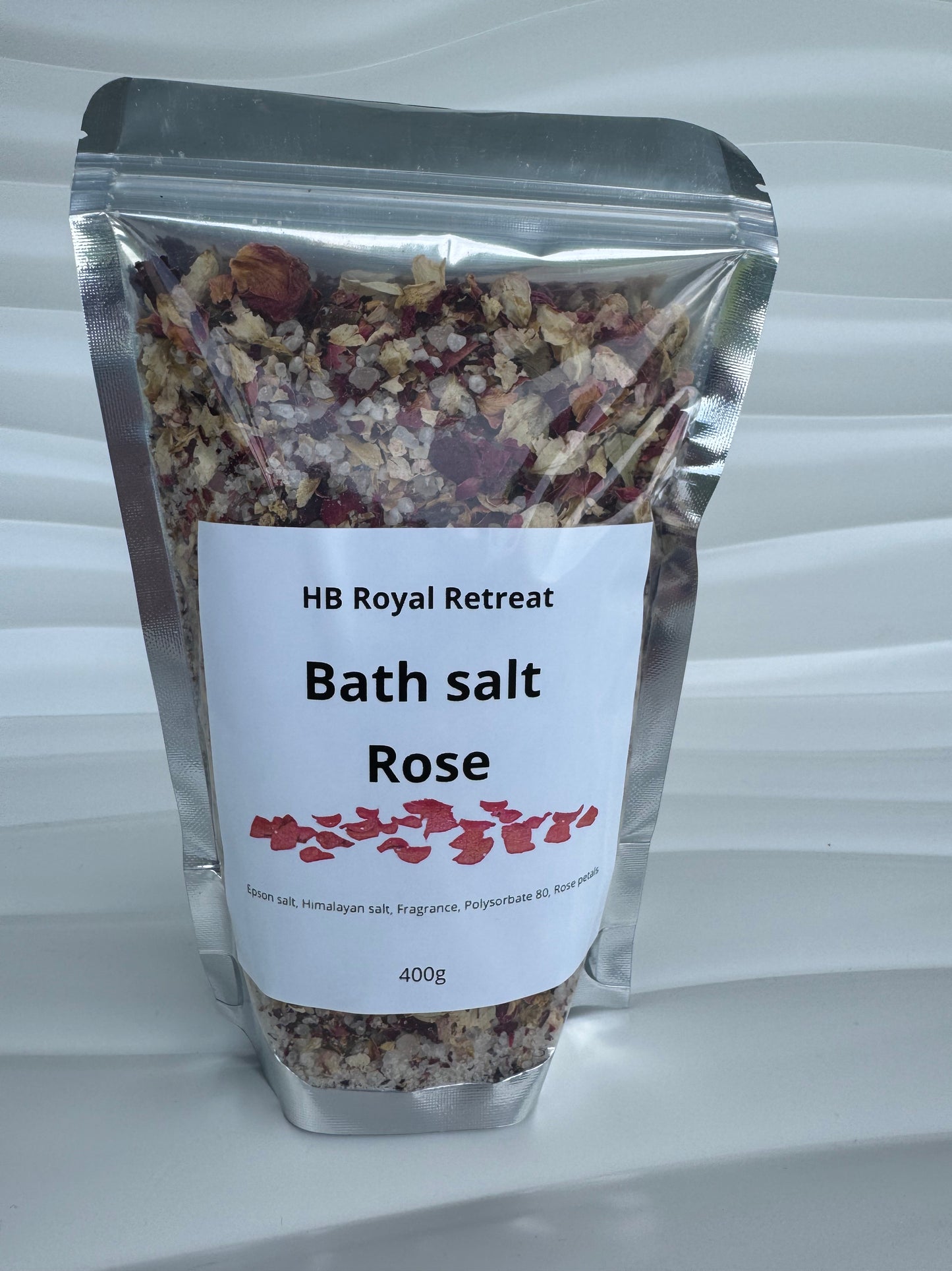 Rose Bath Salt – Handmade Floral Bath Soak | Luxury Aromatherapy Gift