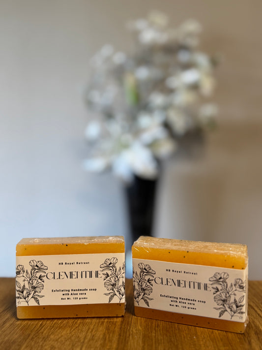 Clementinen-Peeling-Seife – Handgemachte vegane Glycerinseife