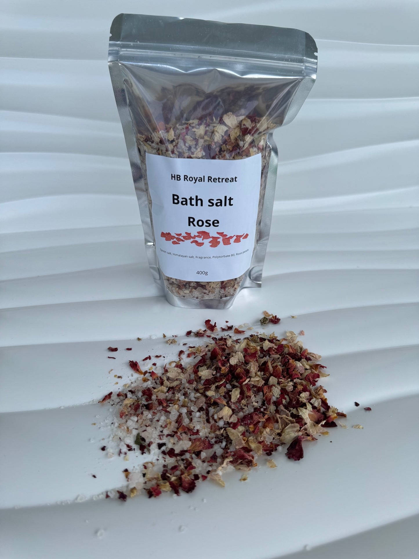Rose Bath Salt – Handmade Floral Bath Soak | Luxury Aromatherapy Gift