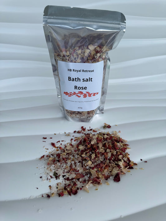 Rose Bath Salt – Handmade Floral Bath Soak | Luxury Aromatherapy Gift
