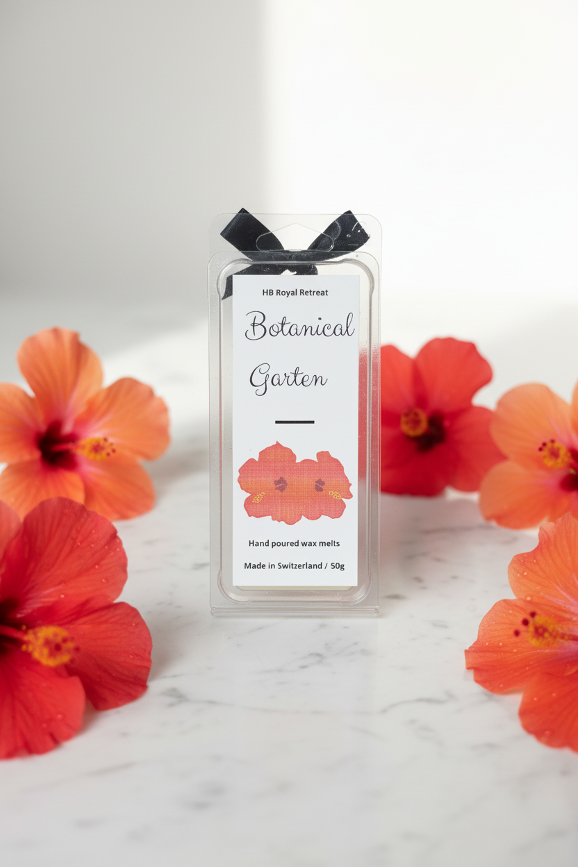 Botanical Garten Wax Melts label - HB Royal Retreat