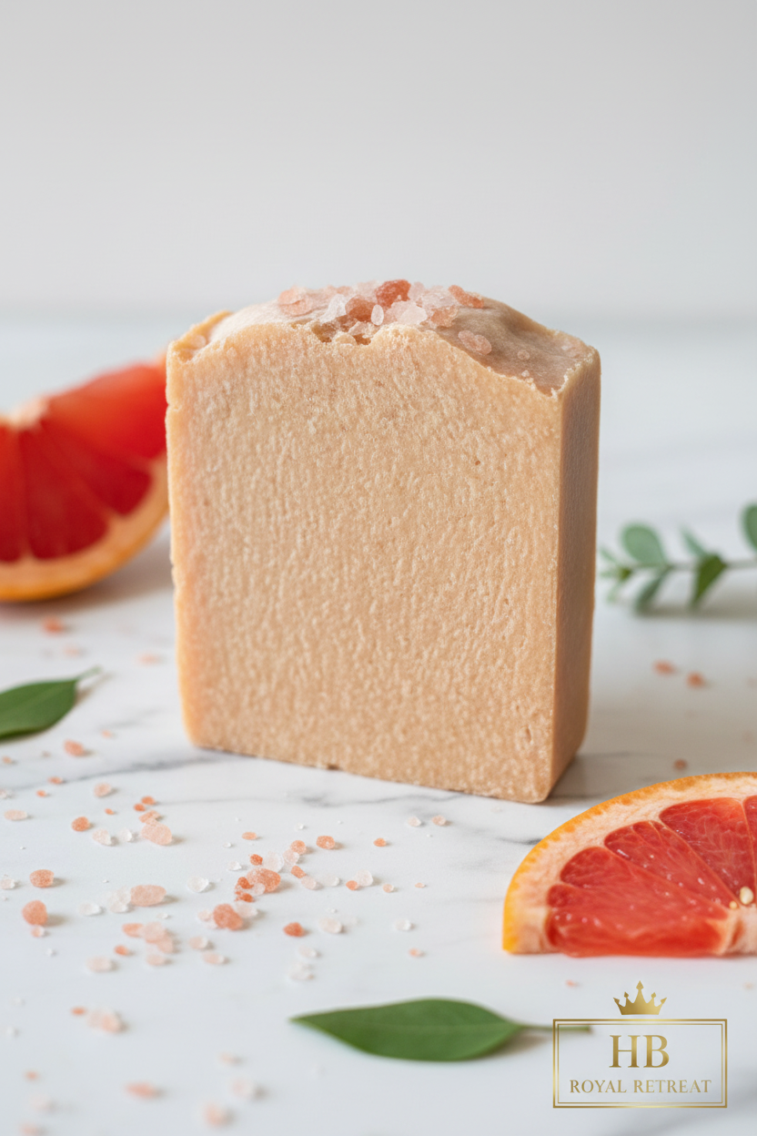 Himalaya-Salz-Seife Grapefruit Textur - HB Royal Retreat