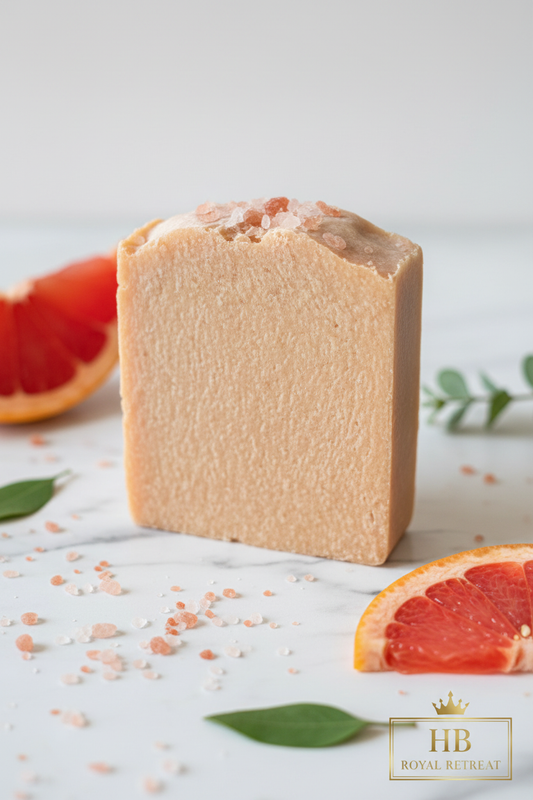 Himalaya-Salz-Seife Grapefruit Textur - HB Royal Retreat