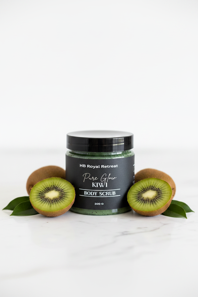Kiwi Peeling Body Scrub auf Marmor - HB Royal Retreat