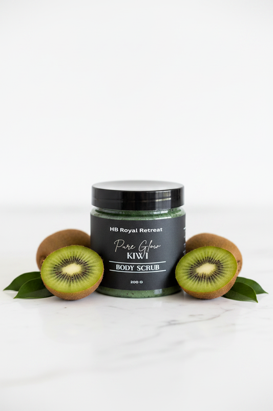 Kiwi Peeling Body Scrub auf Marmor - HB Royal Retreat