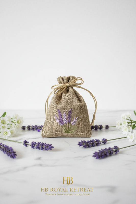 Lavender Bag Jute auf Marmor - HB Royal Retreat