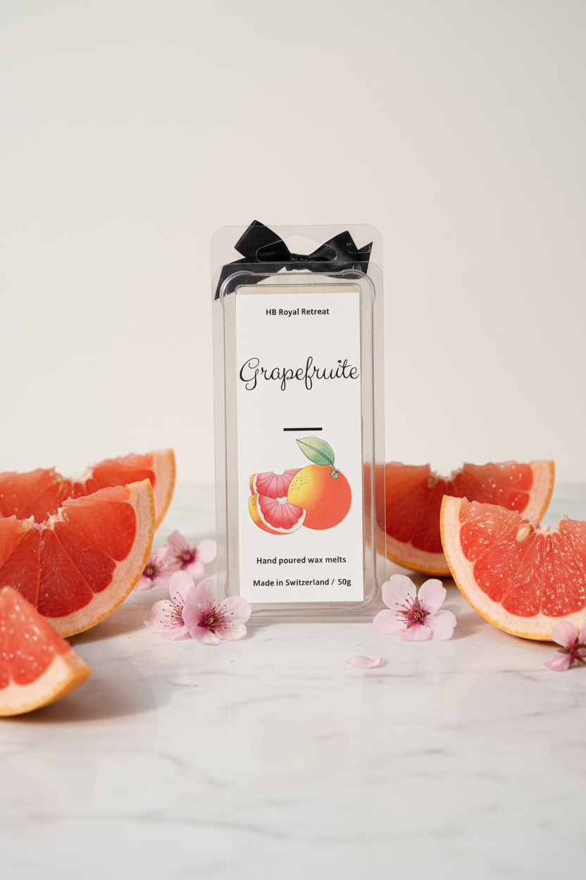 Grapefruite Wax Melts lifestyle - HB Royal Retreat